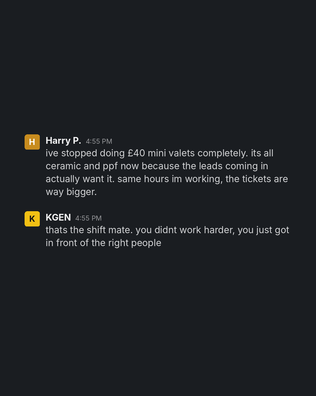 Detailer testimonial 6
