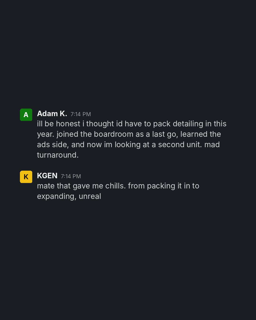 Detailer testimonial 7