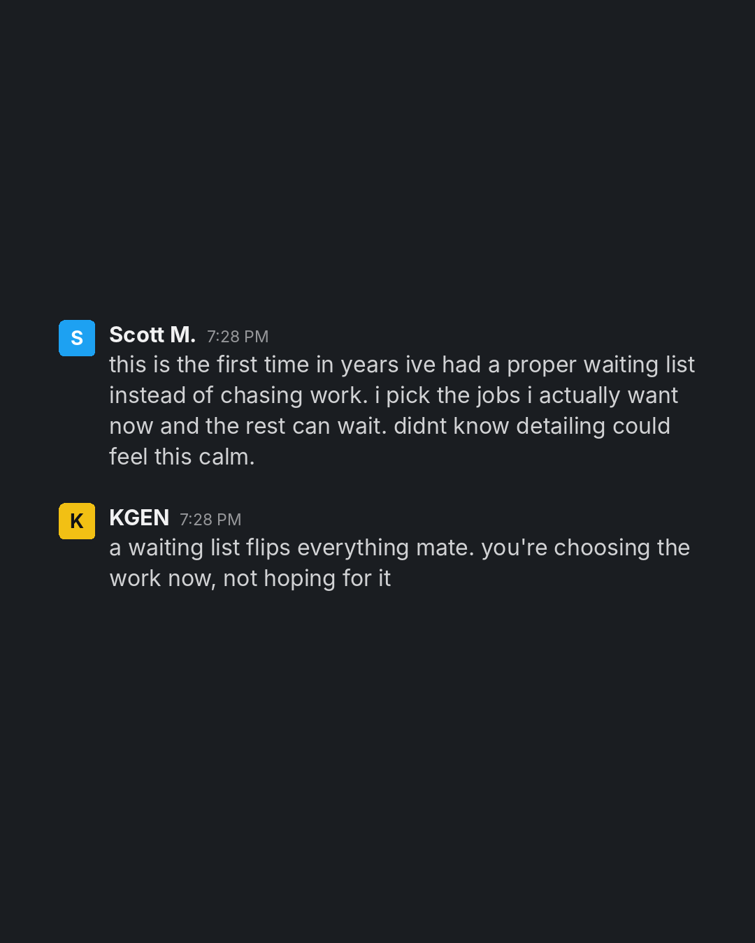 Detailer testimonial 9